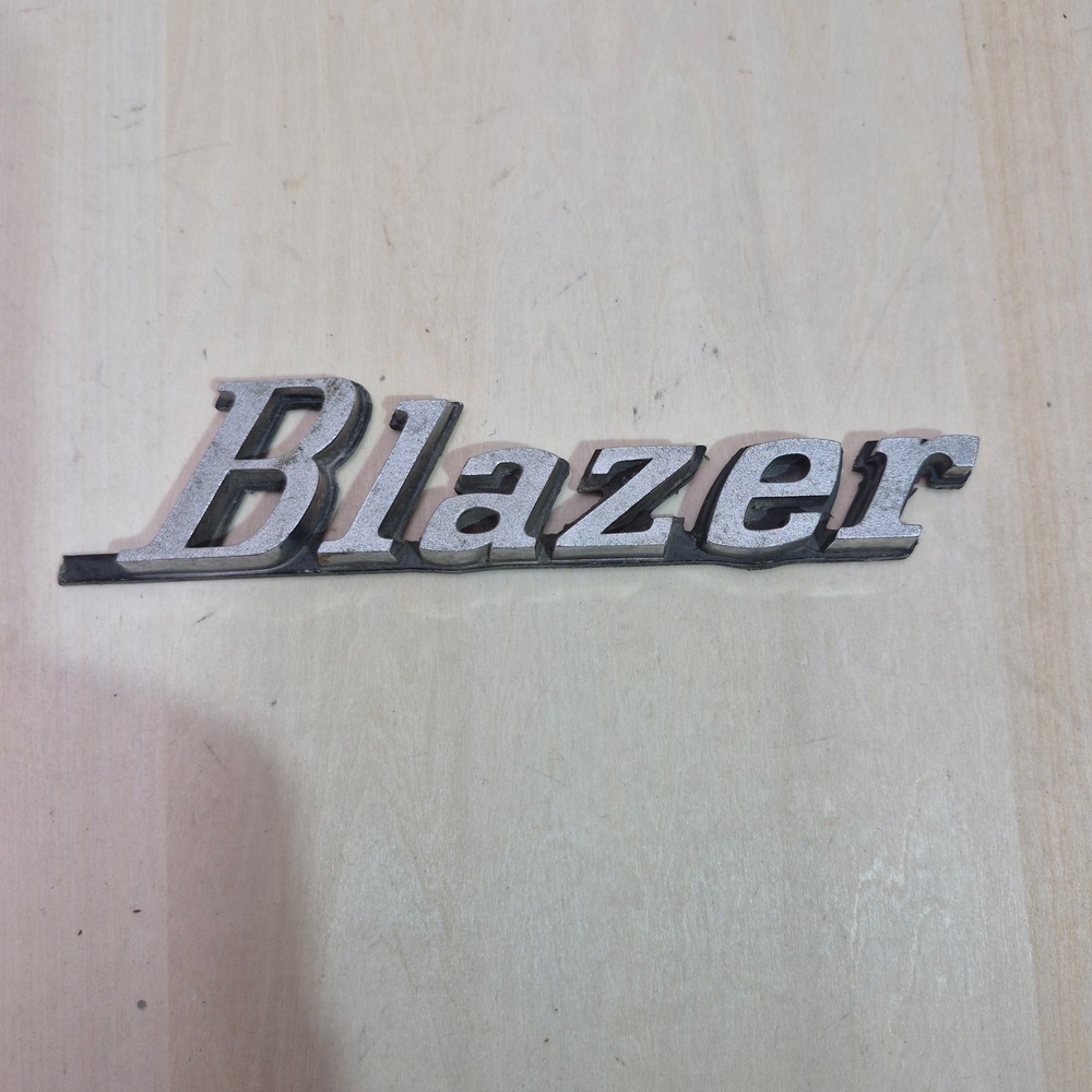 Vintage Chevrolet Blazer Emblem Chrome Metal Script Nameplate Badge OEM K5 S10